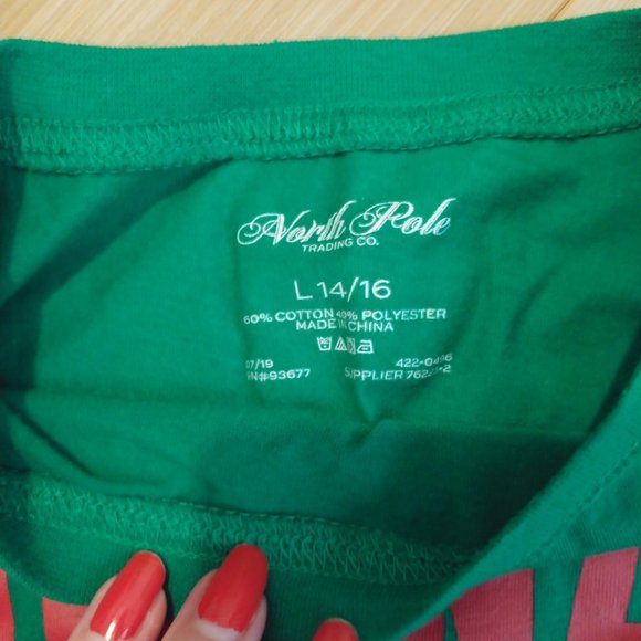 North Pole Gingerbread Cookie Oh Snap! Tshirt Sz. 14/16 Girls - Picture 3 of 3